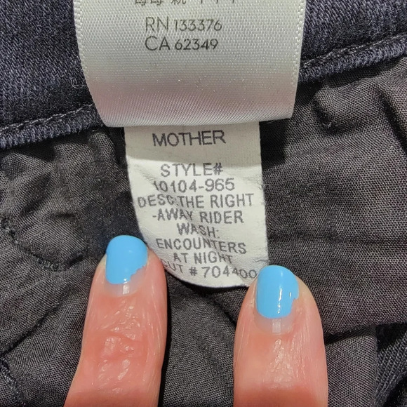 Mother Denim The Right Away Rider Straight Leg Jean In Encounters At Night Sz 27 - Picture 15 of 16